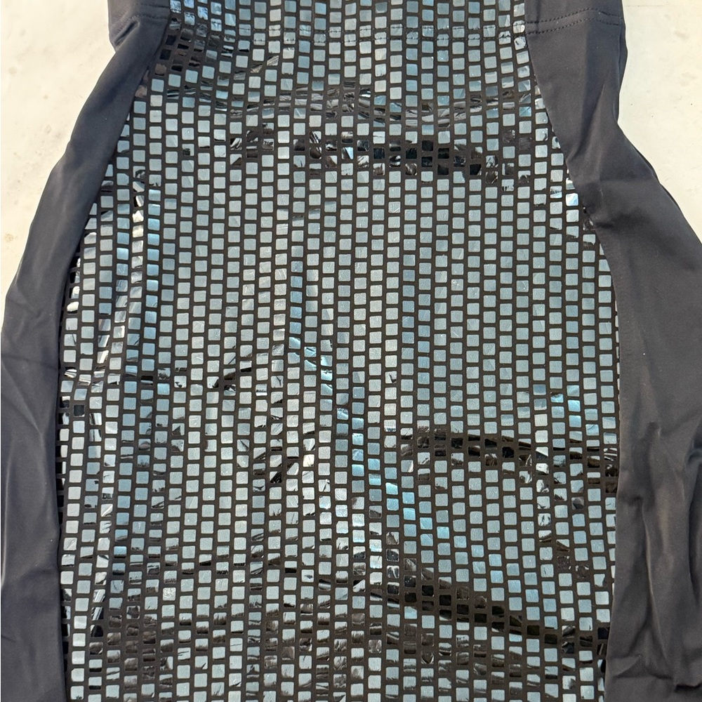 Blackmilk Black and Silver Mesh Pencil Skirt